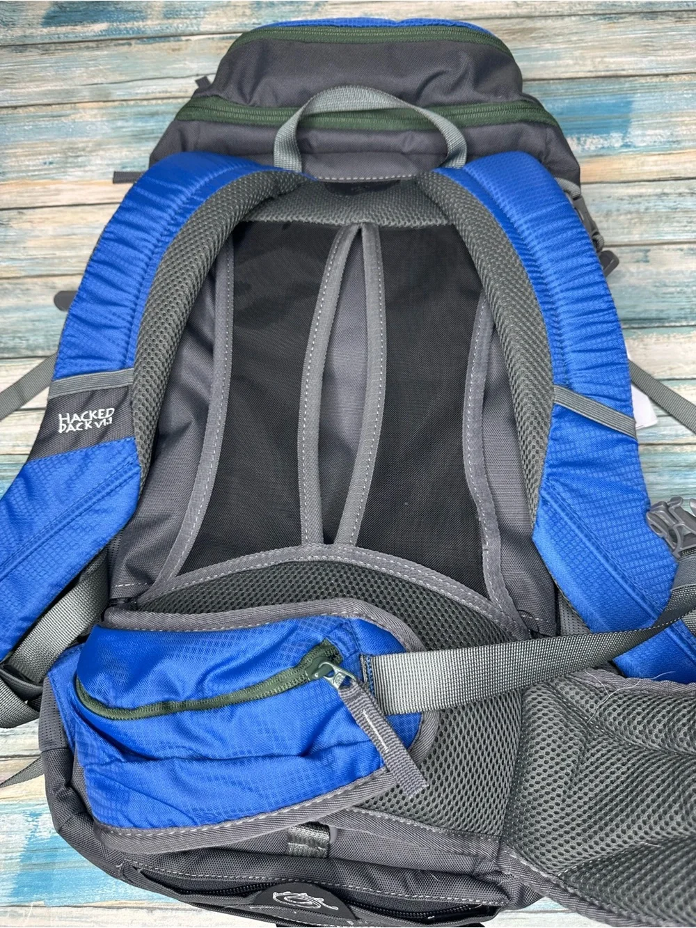 V1.3 Men's Blue and Gray Hiking Backpack